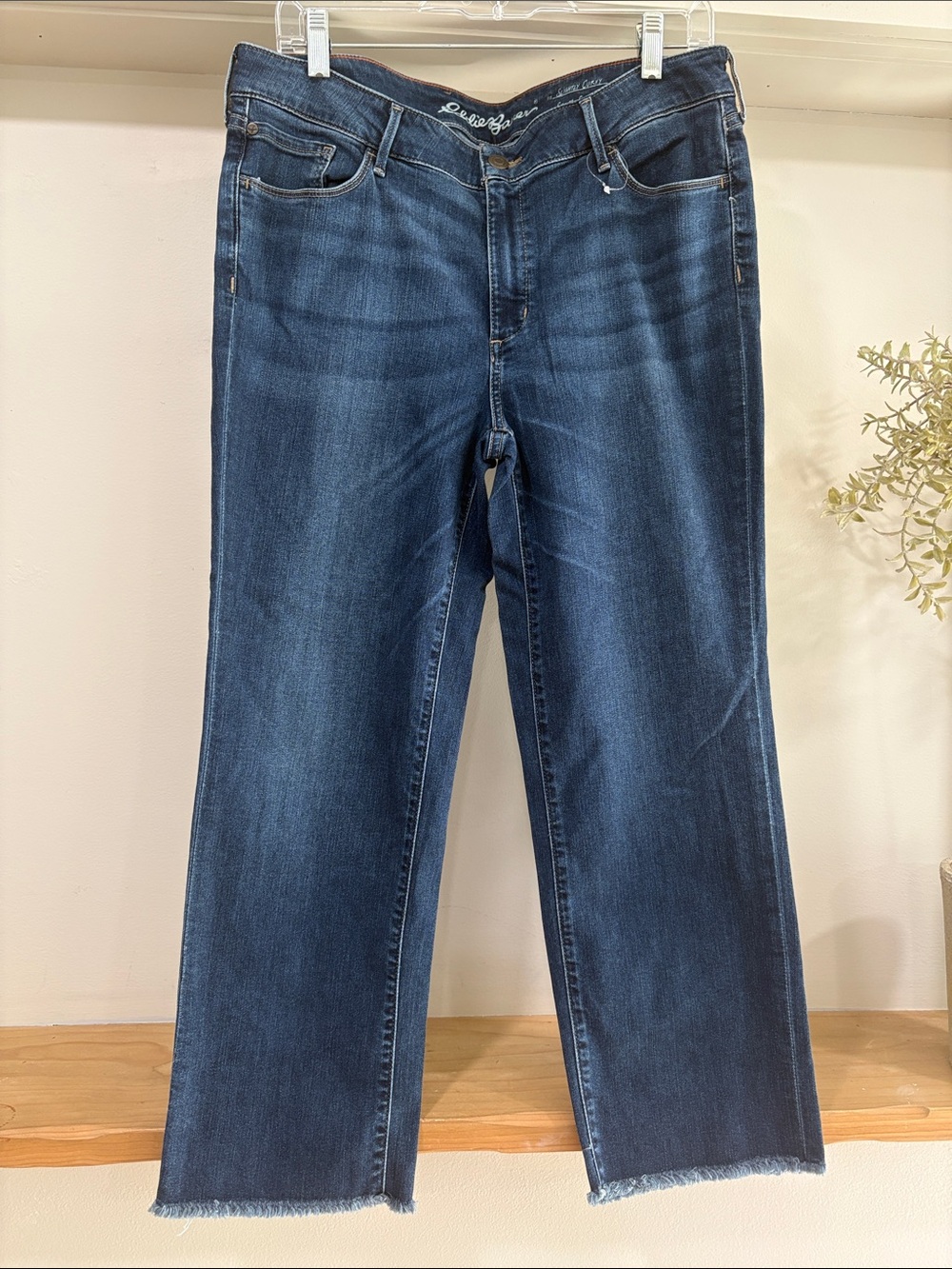 Eddie Bauer Slim Straight Leg Cropped Jeans, Size 14